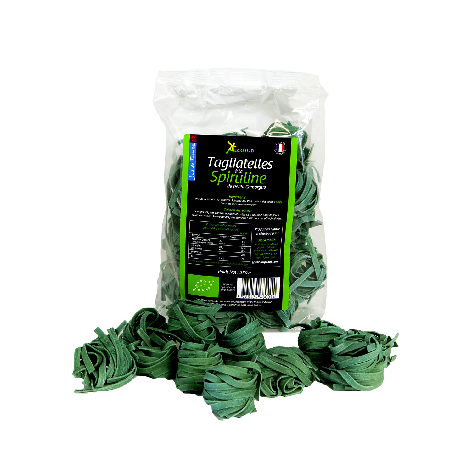 Tagliatelles a la Spiruline