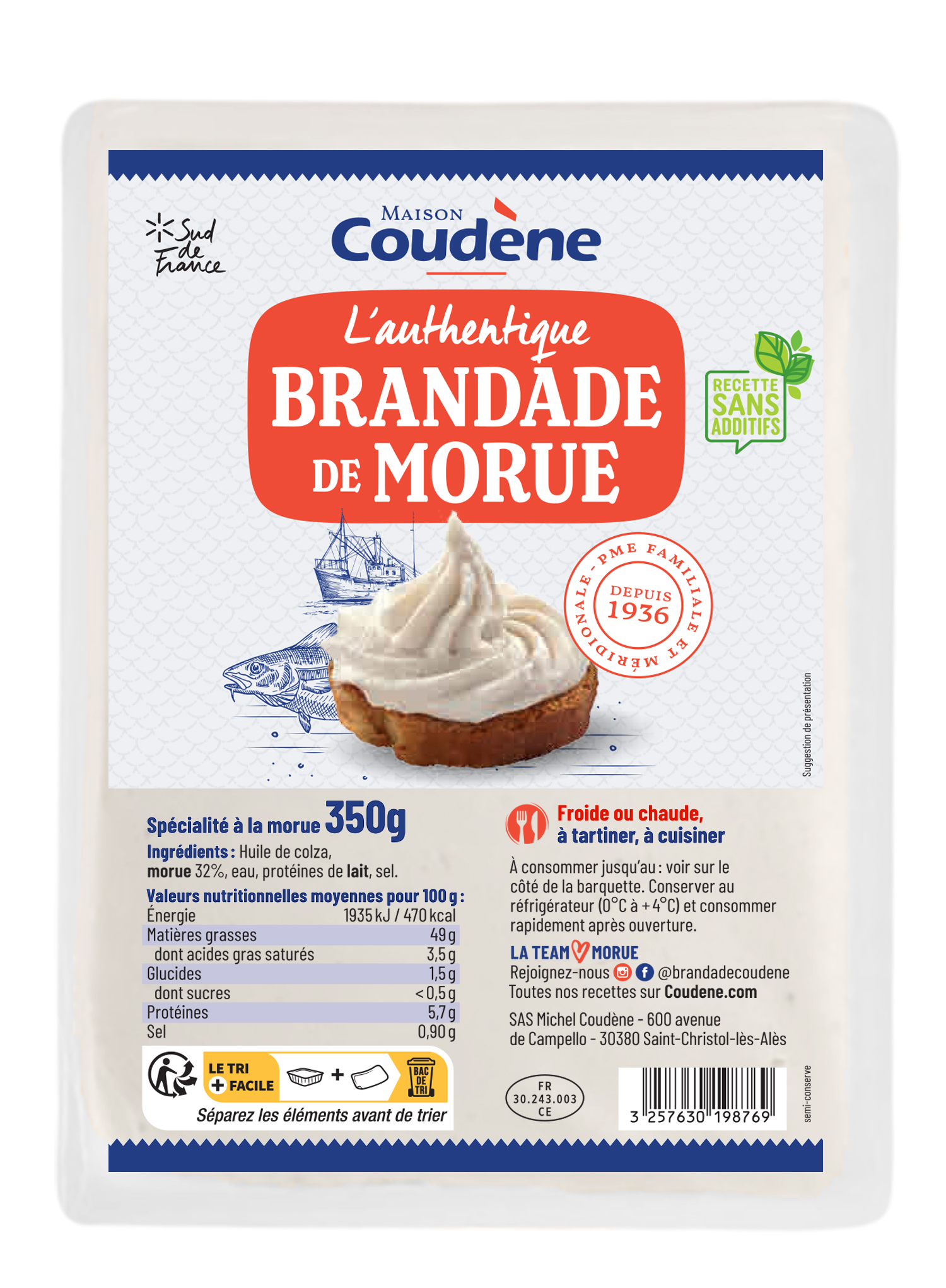 Brandade de morue Barquette