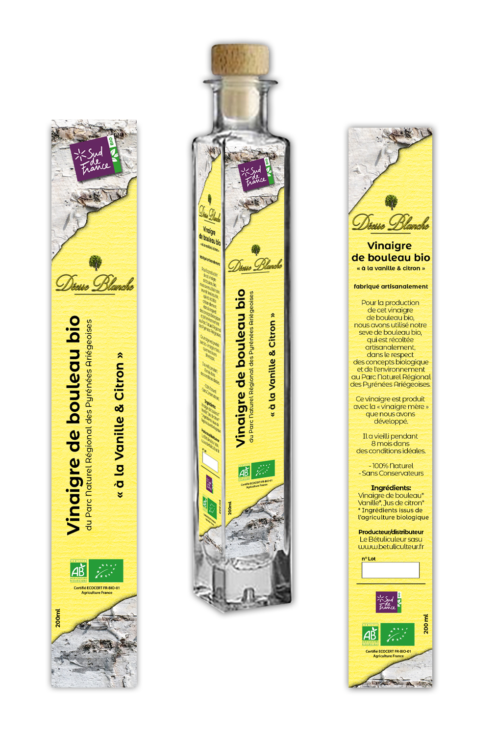 Vinaigre de Bouleau bio à la Vanille & Citron