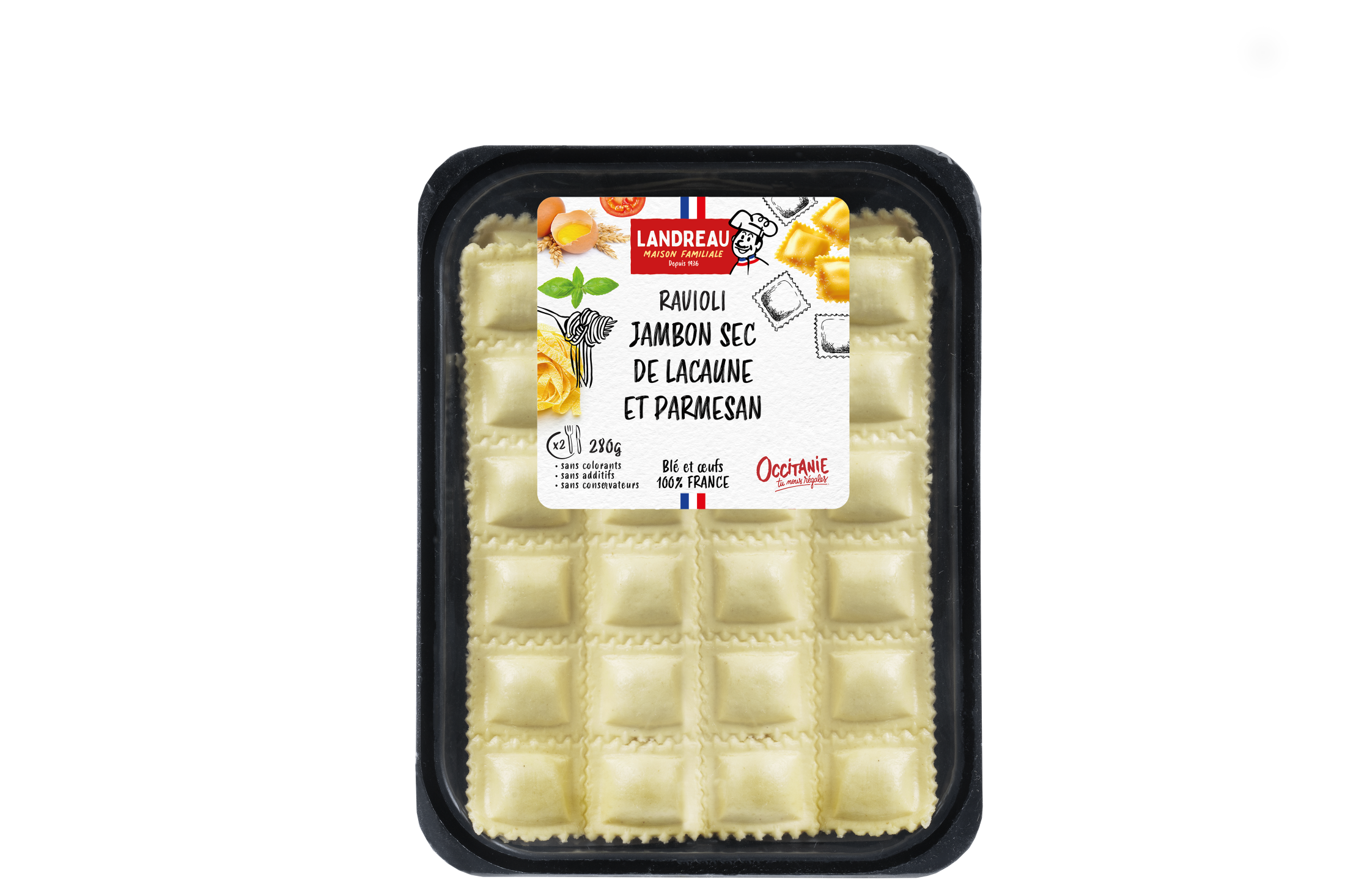 Ravioli frais au jambon sec par 4 douzaines 