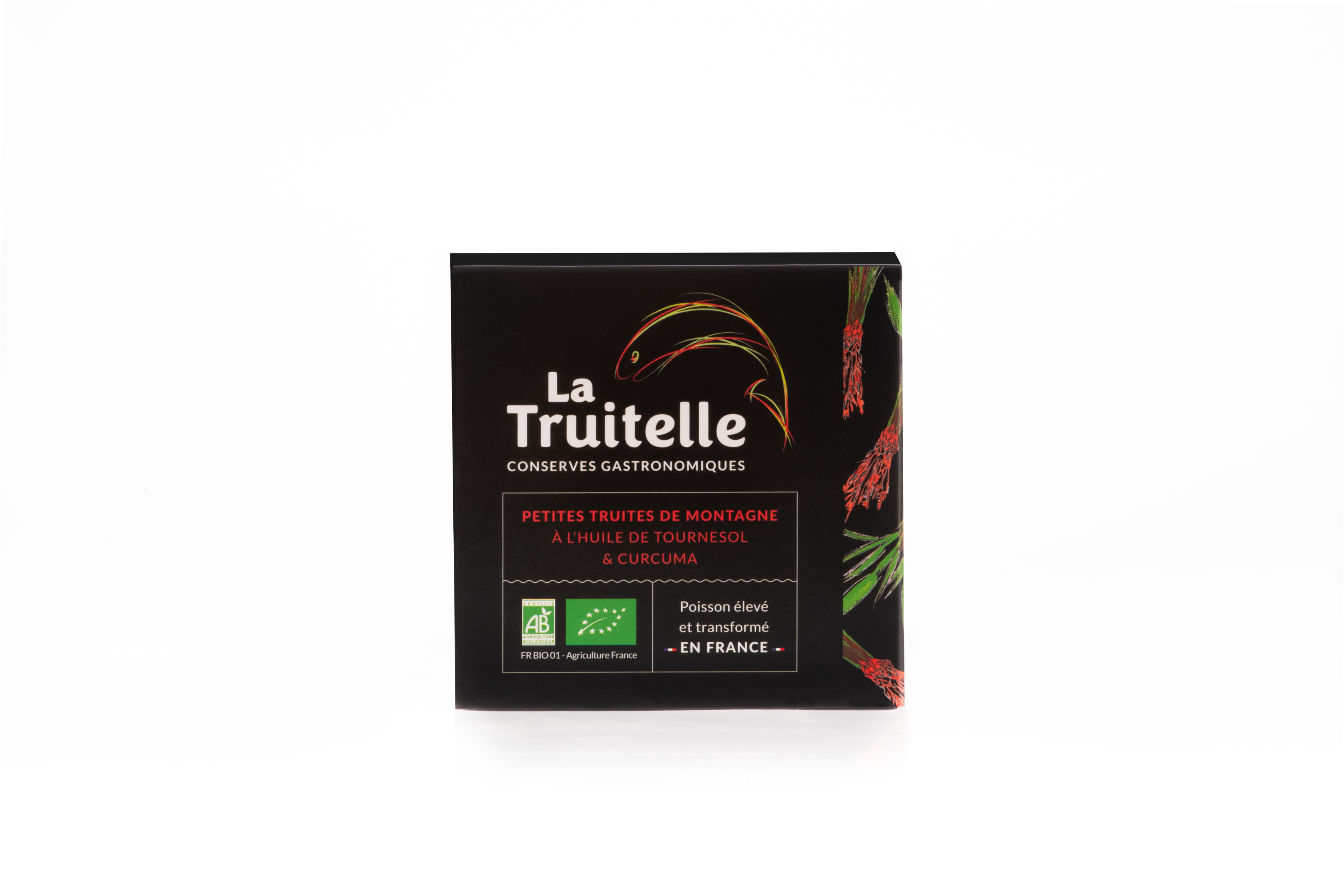 Truitelles, huile de tournesol et curcuma