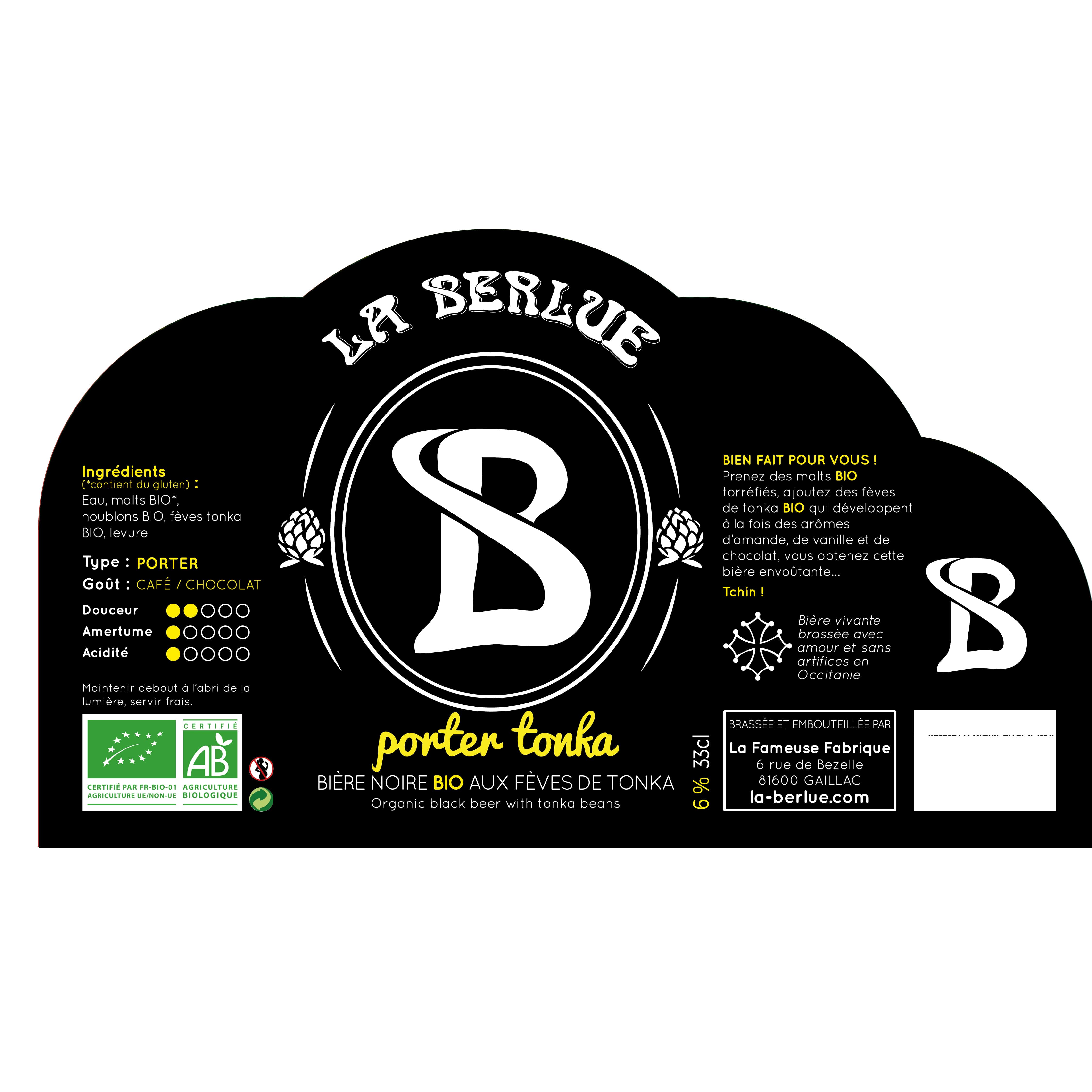 La Berlue - Noire BIO (Porter Tonka)