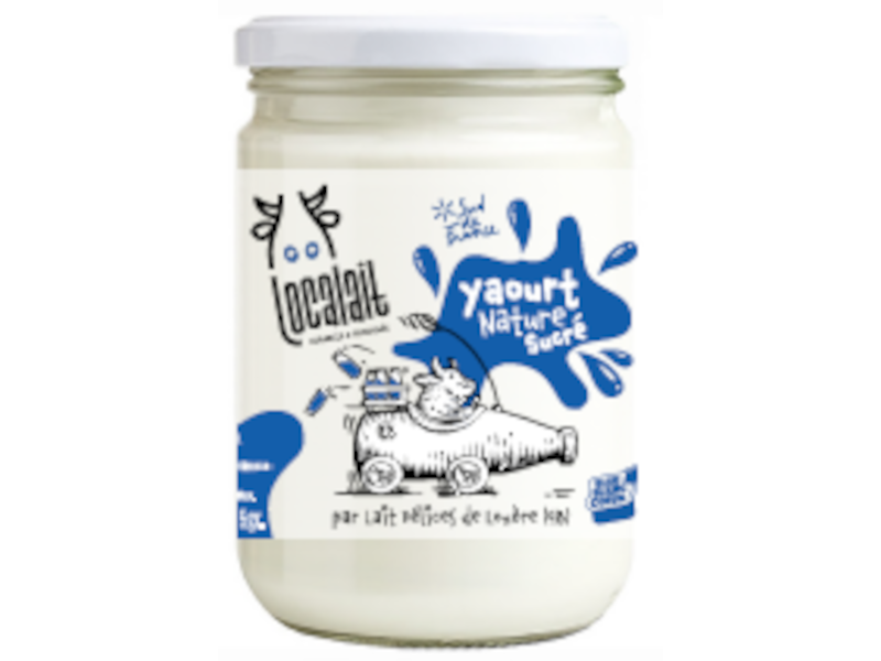 Yaourt local et ecoresponsable Nature sucre