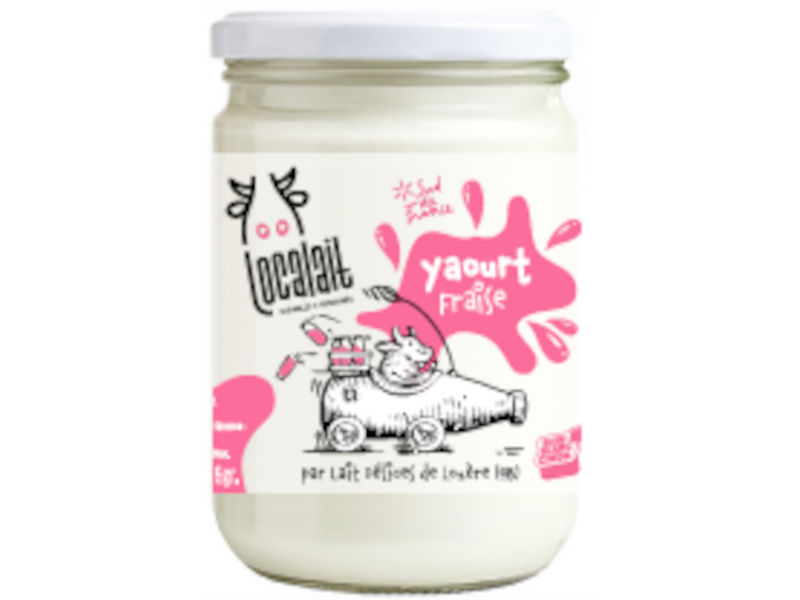 Yaourt local et ecoresponsable Fraise