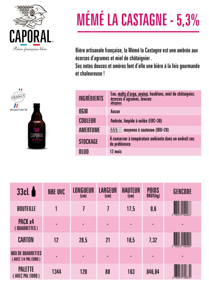 Meme La Castagne 5,3% - 33cl
