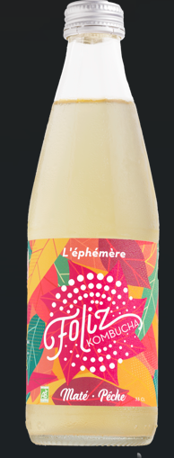 Kombucha FOLIZ L'éphémère :pêche verveine