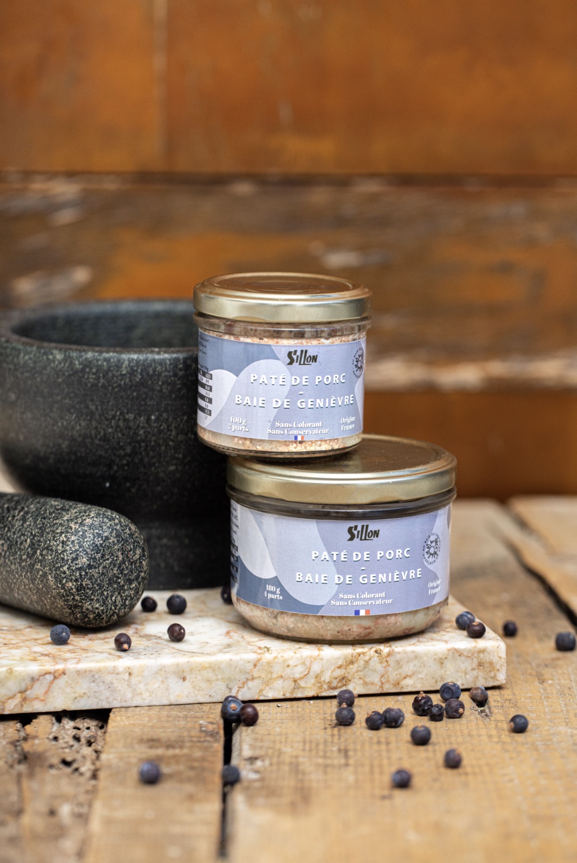 Pate de Porc, Baie de Genievre 180g