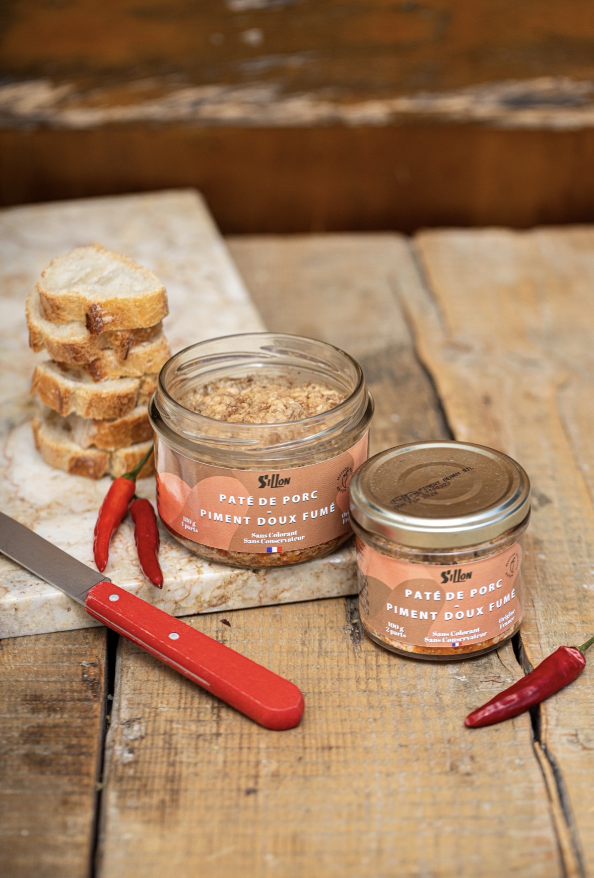  Pate de Porc, Piment doux Fume aux Hetres 100g