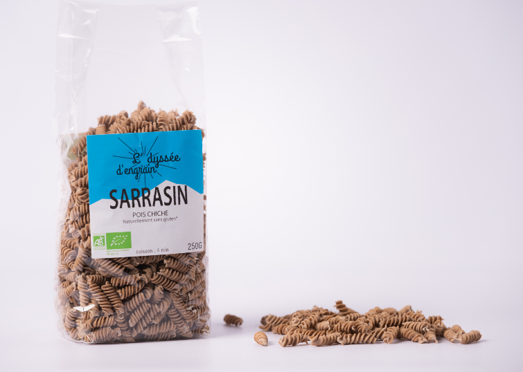 Pâtes Sarrasin/Pois chiche (naturellement sans gluten)