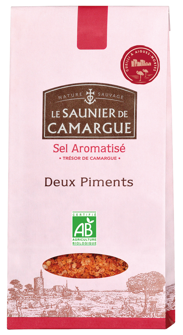 Pot Gros sel de Camargue 2 Piments - Le Saunier de Camargue 