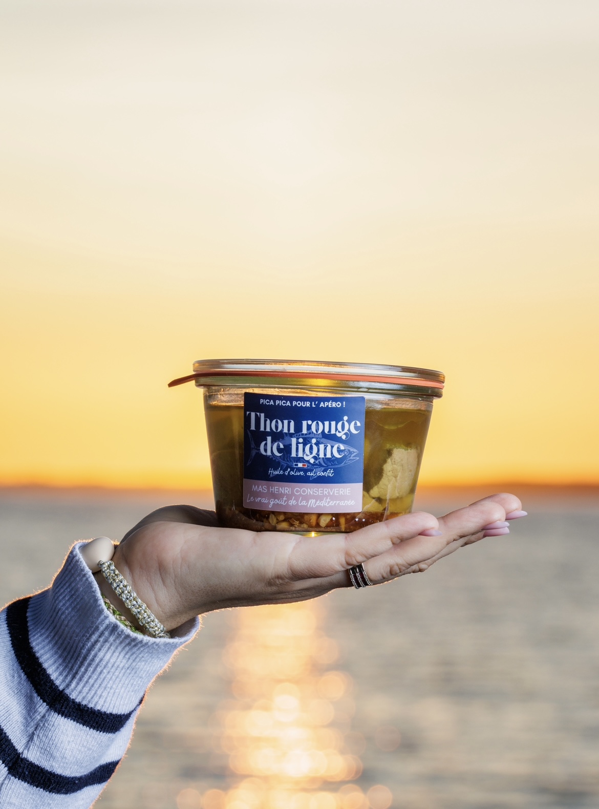 Pica-pica Thon rouge de ligne, huile d’olive, ail confit