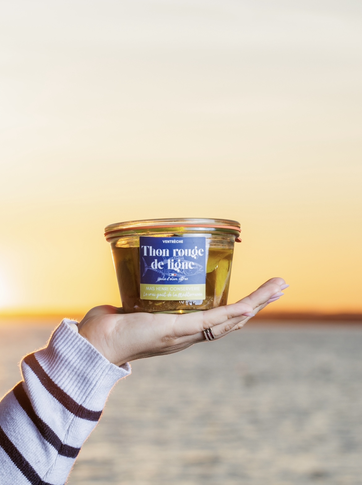 Ventrèche de Thon rouge de ligne,, huile d’olive, citron