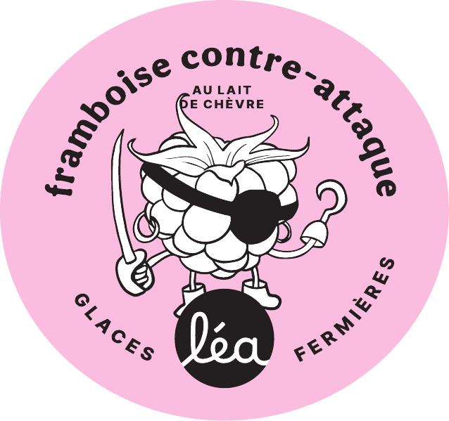 Glace fermière framboise contre-attaque au lait de chèvre