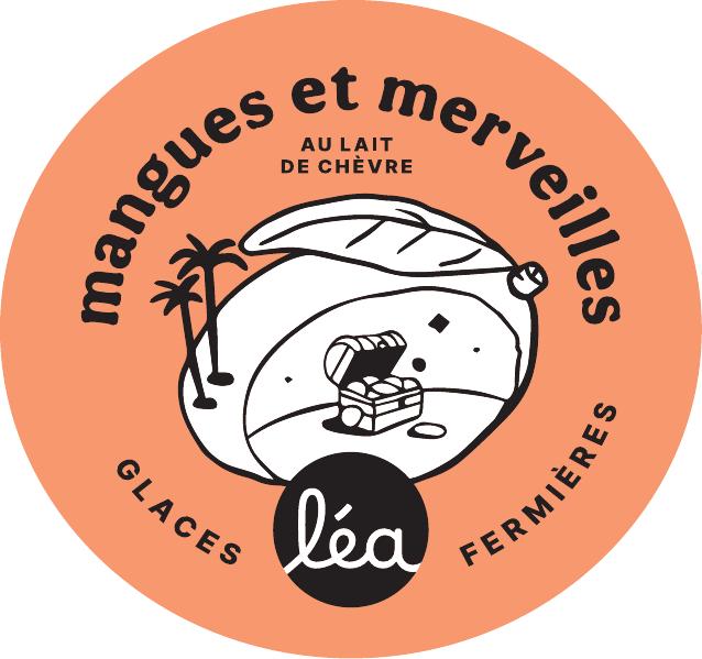 Glace fermière mangues et merveilles au lait de chèvre