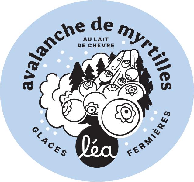 Glace fermière avalanche de myrtilles au lait de chèvre