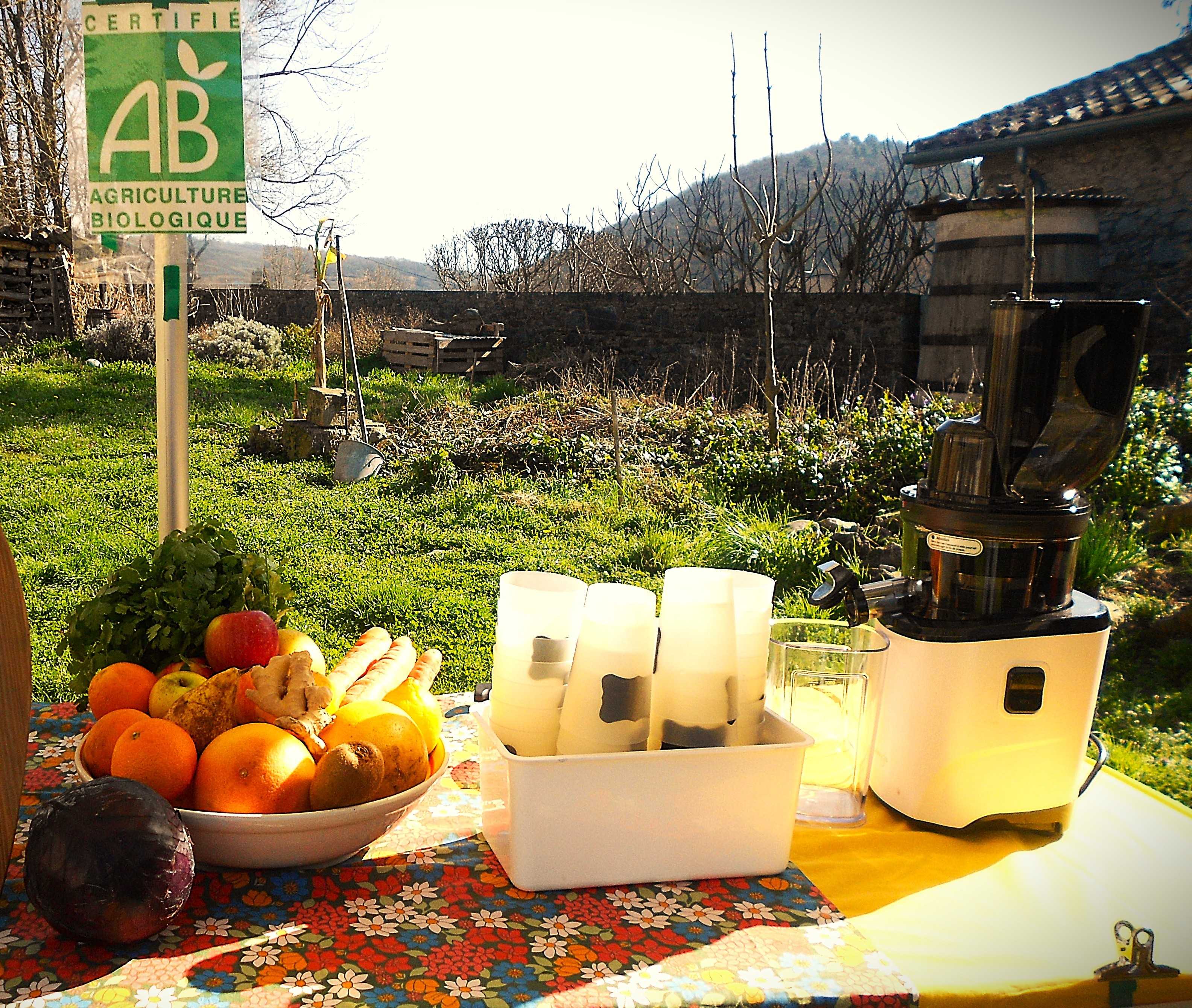 Jus de Fruit et/ou légumes Bio préssé à la demande