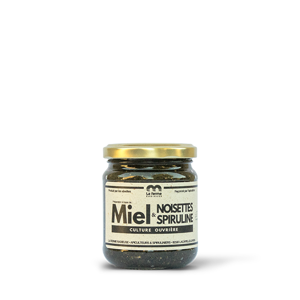 Pâte à tartiner bio miel noisette et spiruline