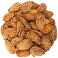 Amande décortiquées grillées salées