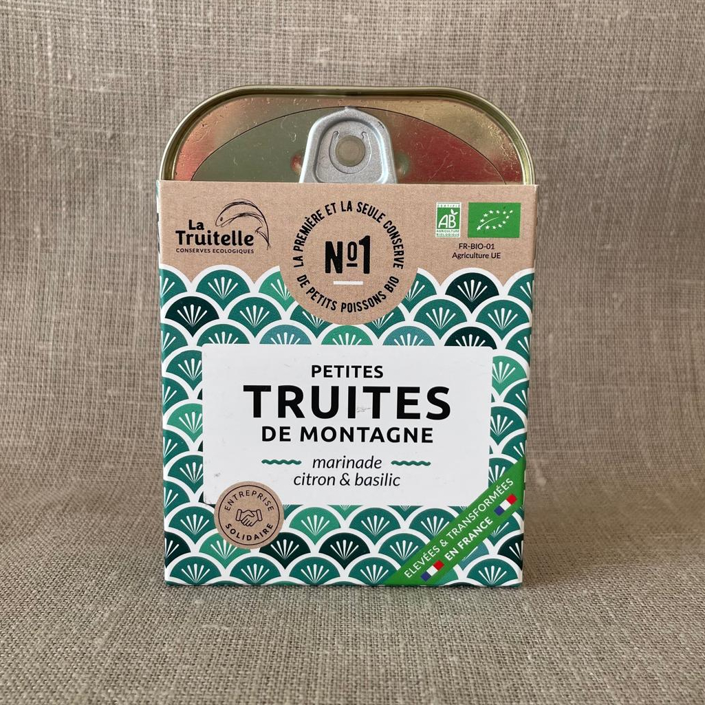 Truites de montagne, marinade citron et basilic