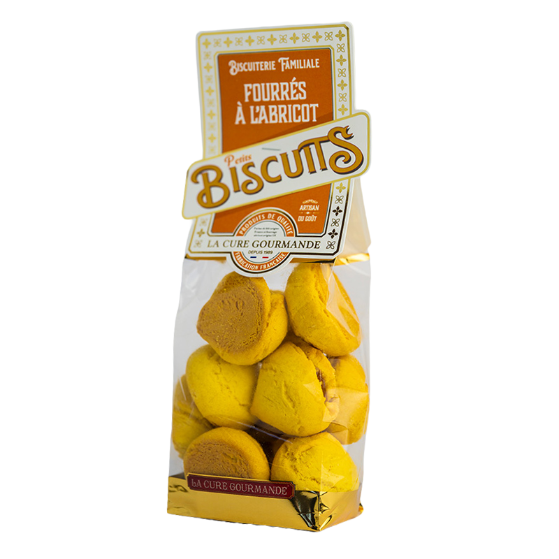 PETITS BISCUITS FOURRES ABRICOT 180G CURE GOURMANDE