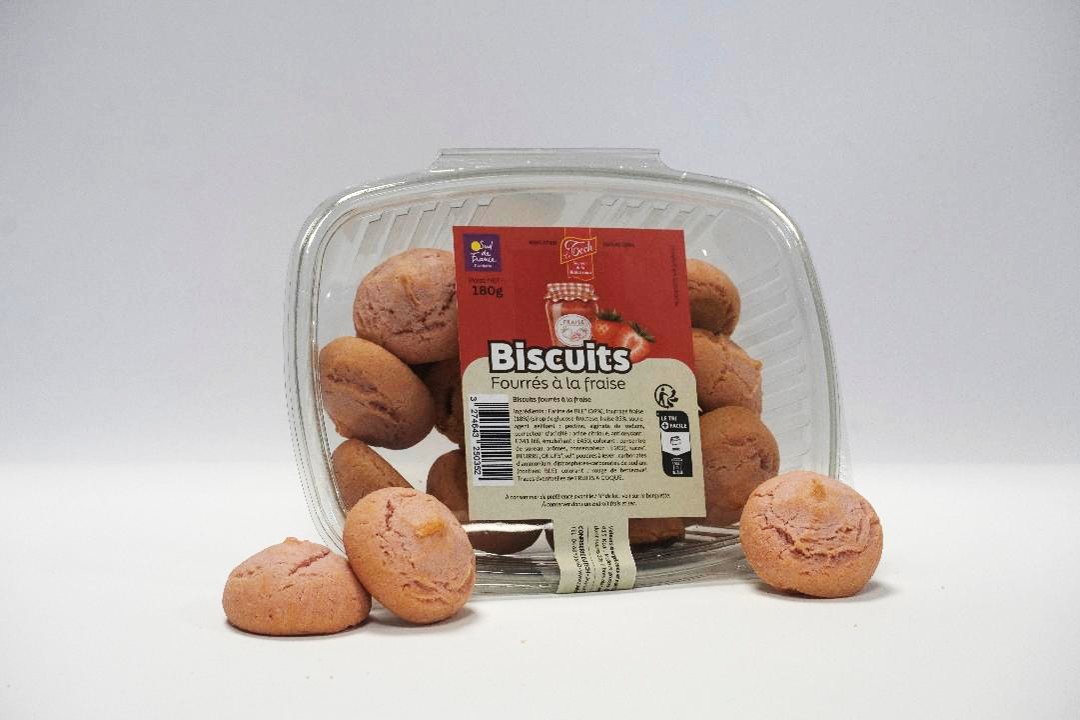 BISCUITS FOURRES FRAISE LE TECH 250g