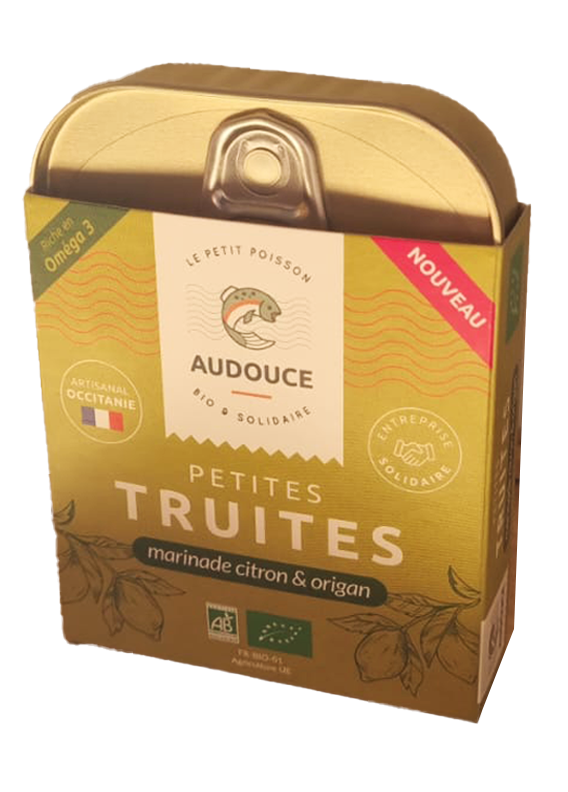 Petites truites, marinade citron et origan