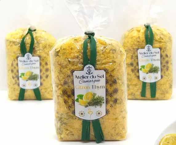 Sachet pattern sel de Camargue citron thym 300g