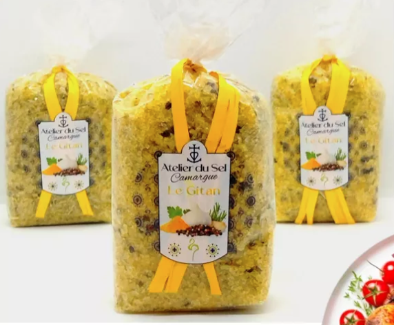 Sachet pattern Sel de Camargue Le Gitan 300g