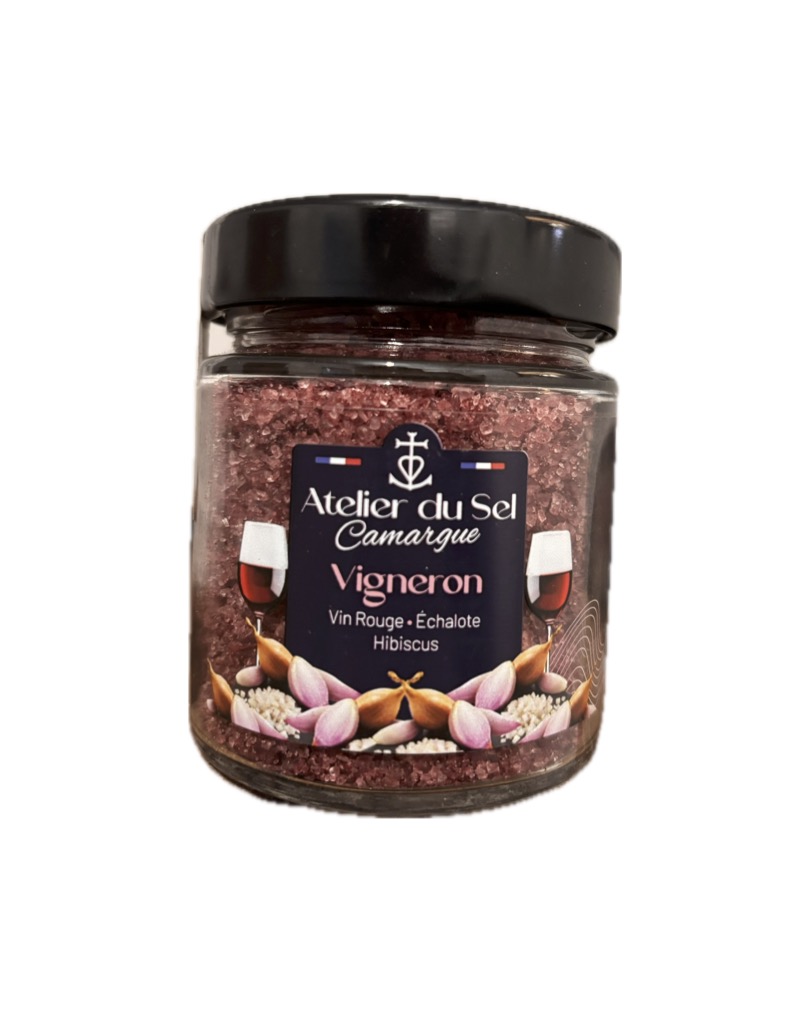Pot rond vague Sel de Camargue le Vigneron 200g