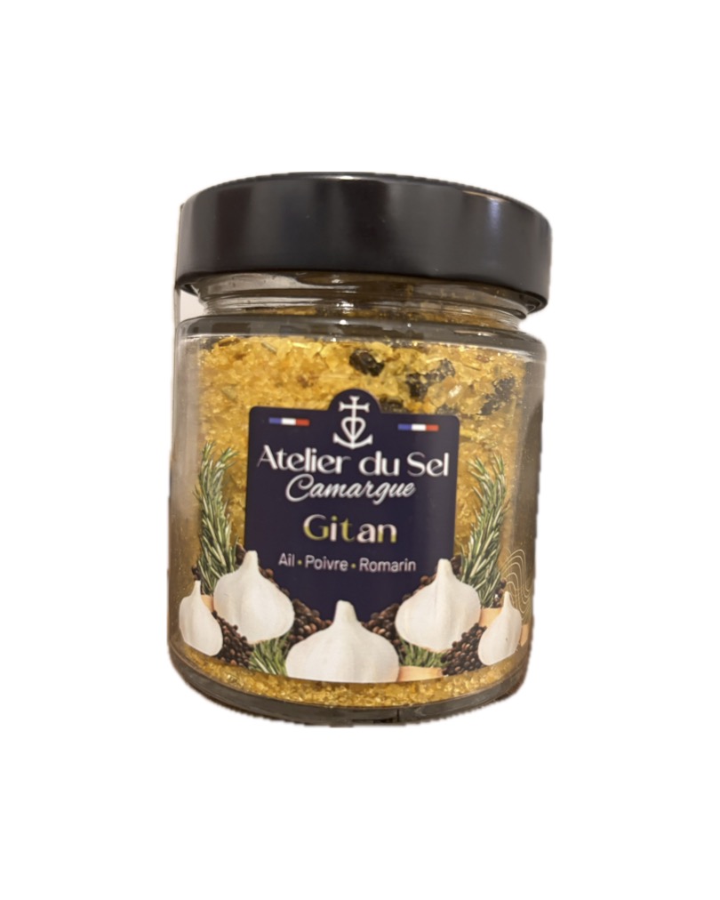 Pot rond vague Sel de Camargue le Gitan 200g