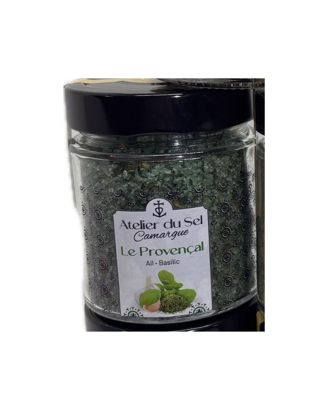 Pot rond pattern Sel de Camargue le Provençal 200g