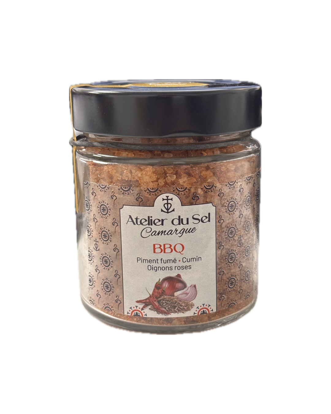 Pot rond pattern Sel de Camargue le BBQ 200g