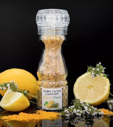 Moulin pattern Sel de Camargue Citron thym 105g