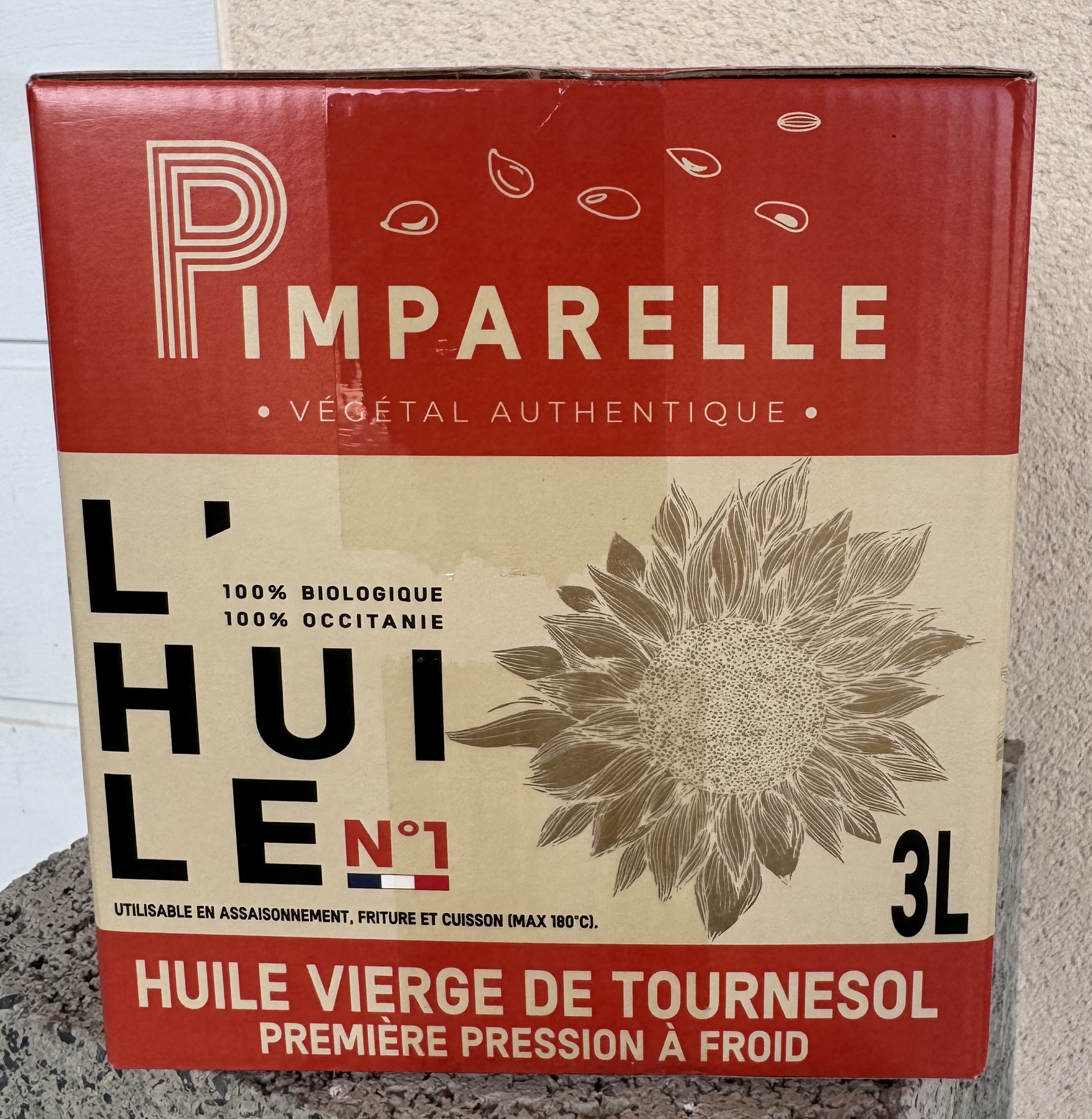Huile de Tournesol vierge 3L