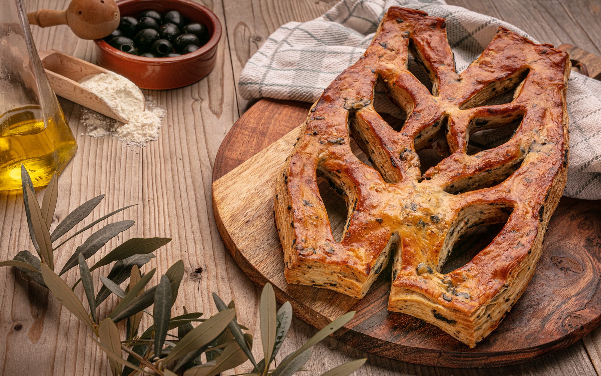 Fougasse aux olives noires 120gr ou 360gr